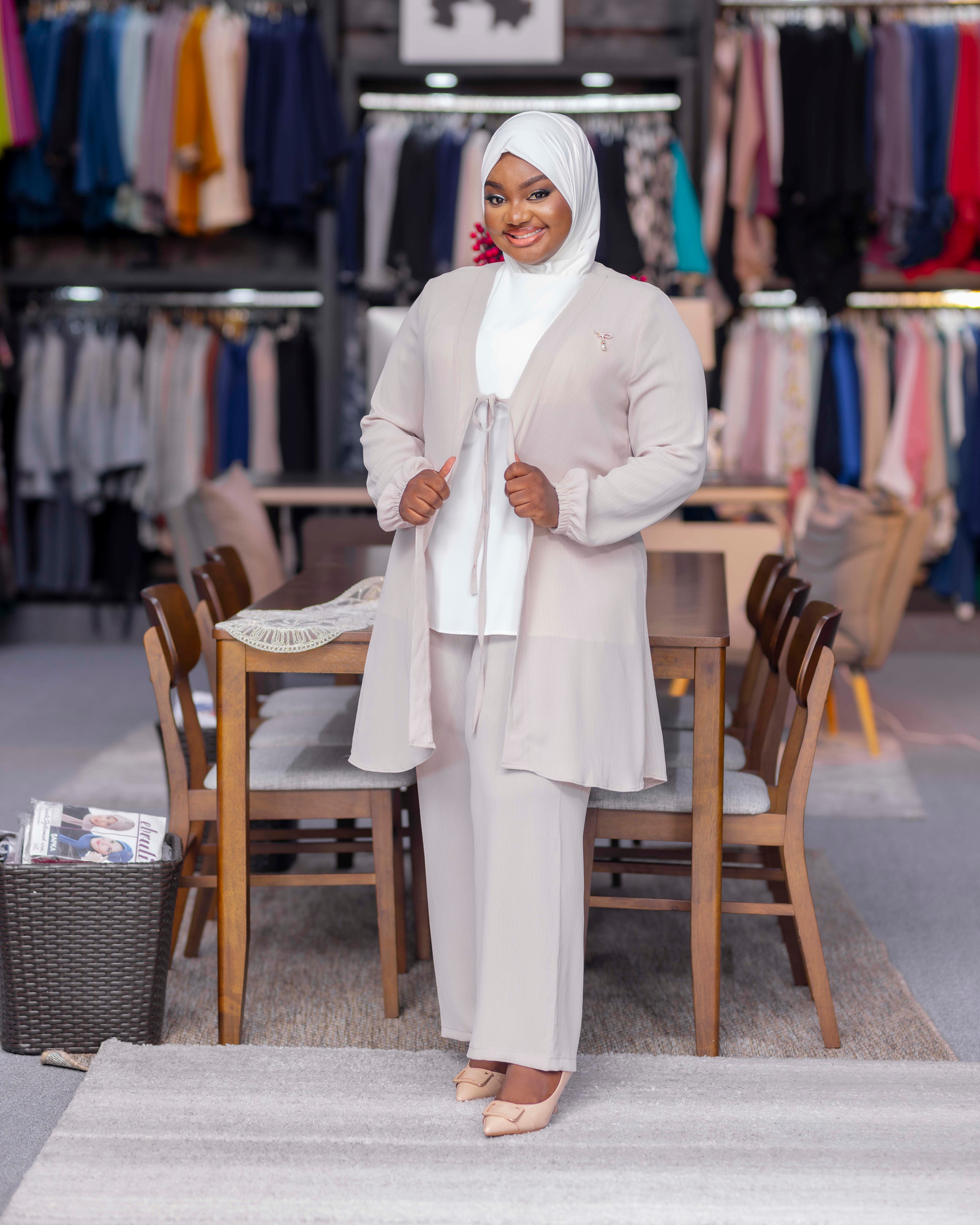 Elegant Beige Two-Piece Set — view 1