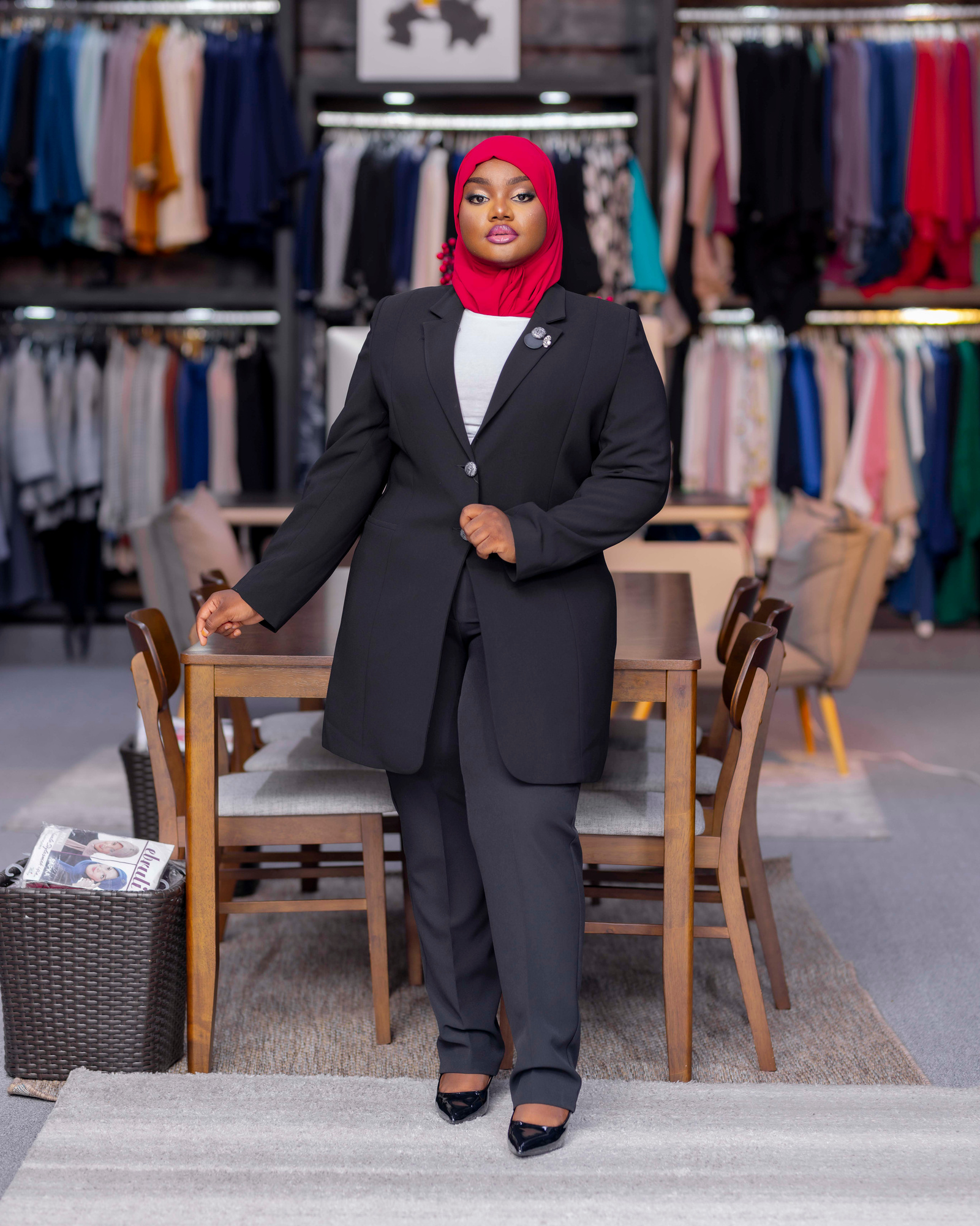 Classic Black Modest Suit — view 1