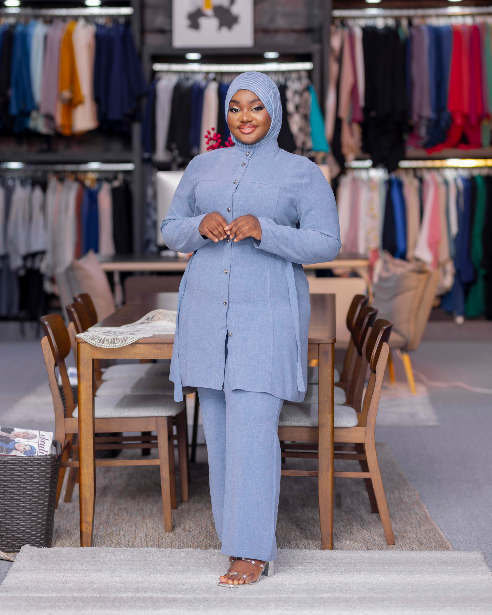 Sky Blue Button-Down Set — view 1